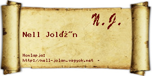 Nell Jolán névjegykártya