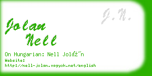 jolan nell business card